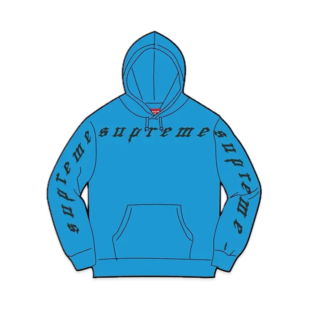 Supreme Raised Embroidery Hooded Sweatshirt "Bright Royal"