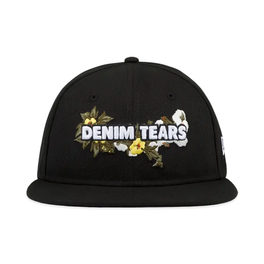 DENIM TEARS x New Era Floral Logo Cap "Black"
