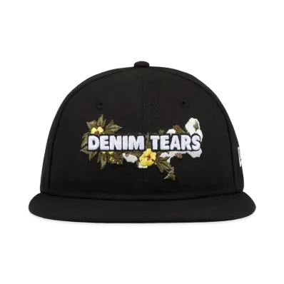 DENIM TEARS x New Era Floral Logo Cap "Black"