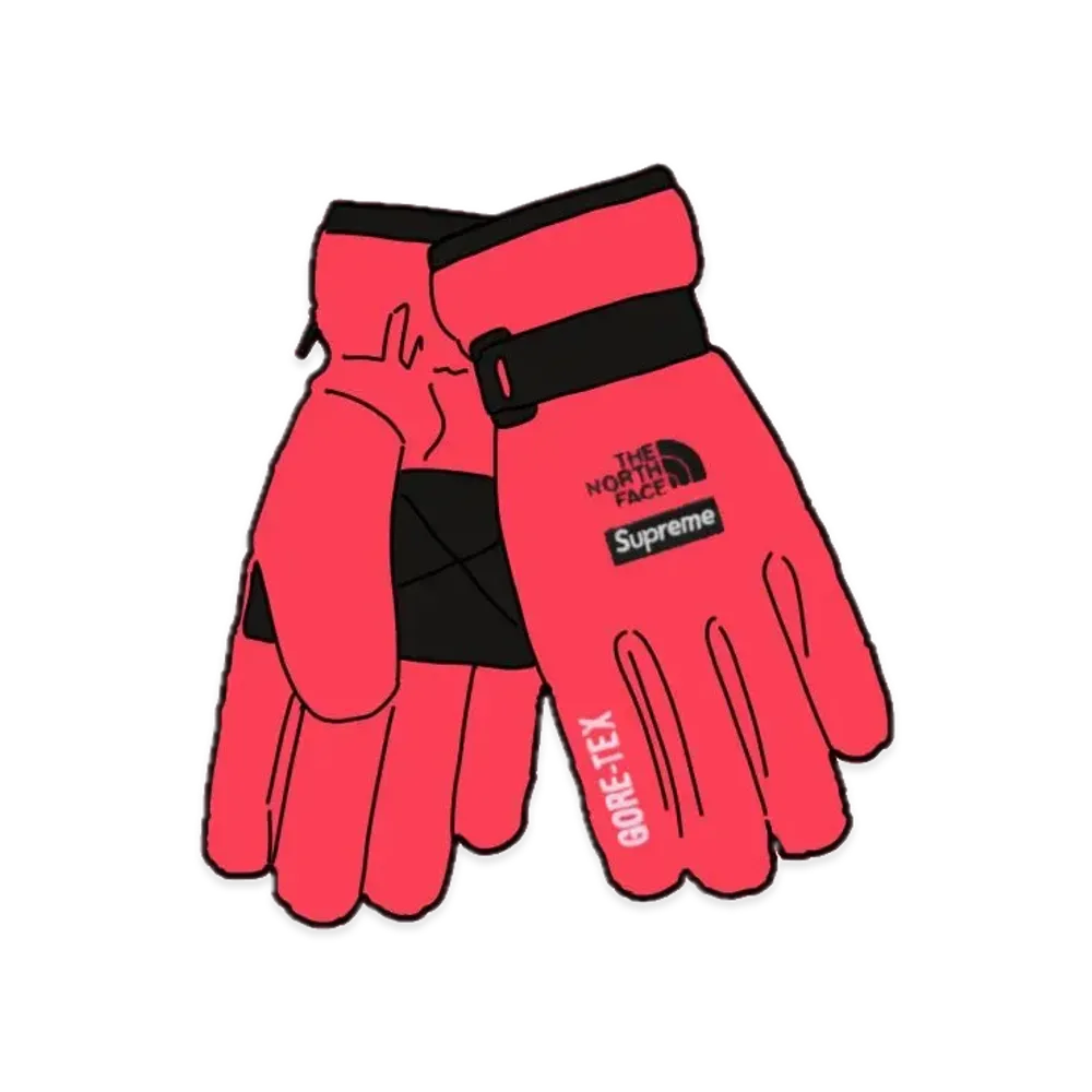 Supreme x The North Face RTG Fleece Gloves "Red"