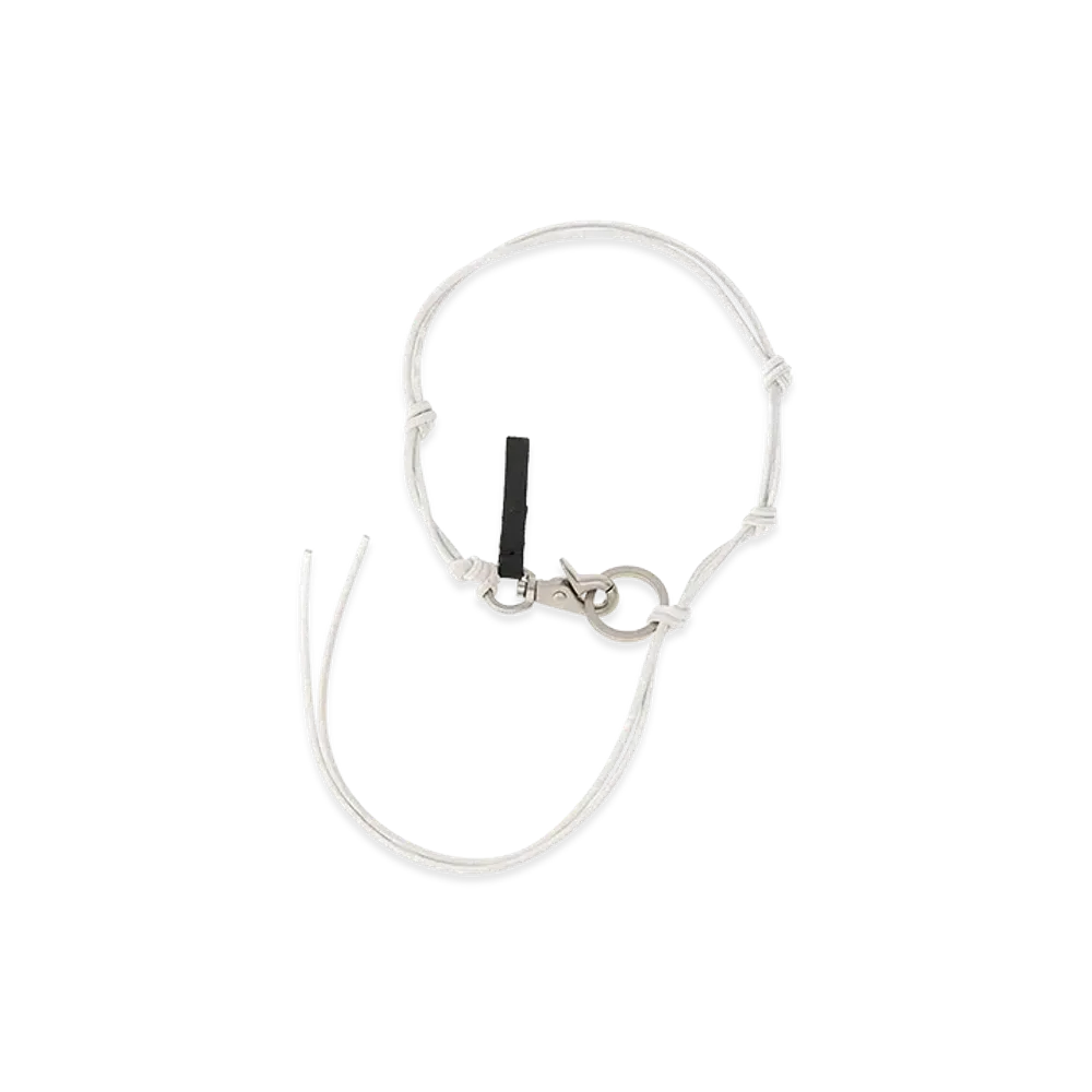 OUR LEGACY Leather Ladon Necklace "White"