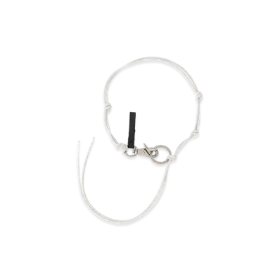 OUR LEGACY Leather Ladon Necklace "White"