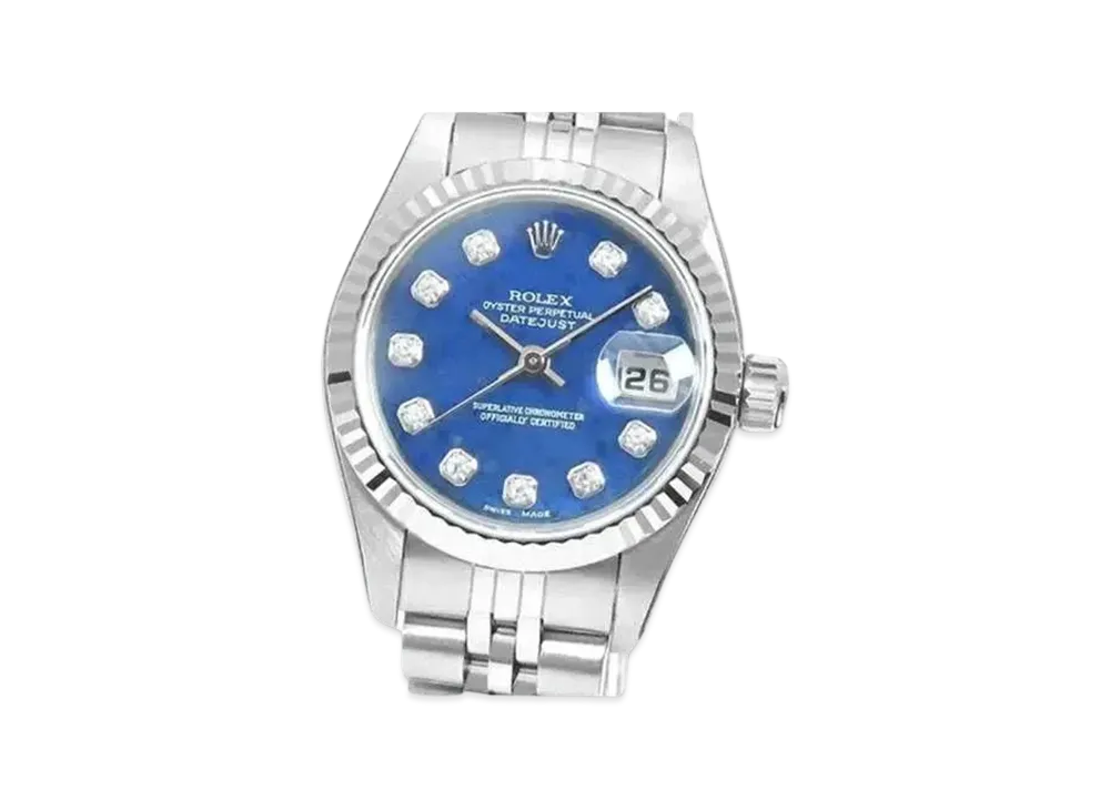 ROLEX Datejust Sodalite 10P Diamond "Stainless steel/White Gold/Blue" 79174G