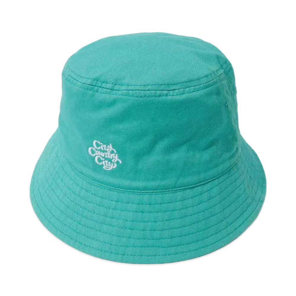 CITY COUNTRY CITY Embroiderd Logo Washed Cotton Hat "BLUE GREEN"