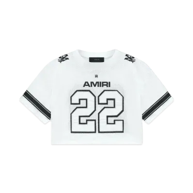 AMIRI Mesh Crop Football Jersey "White"