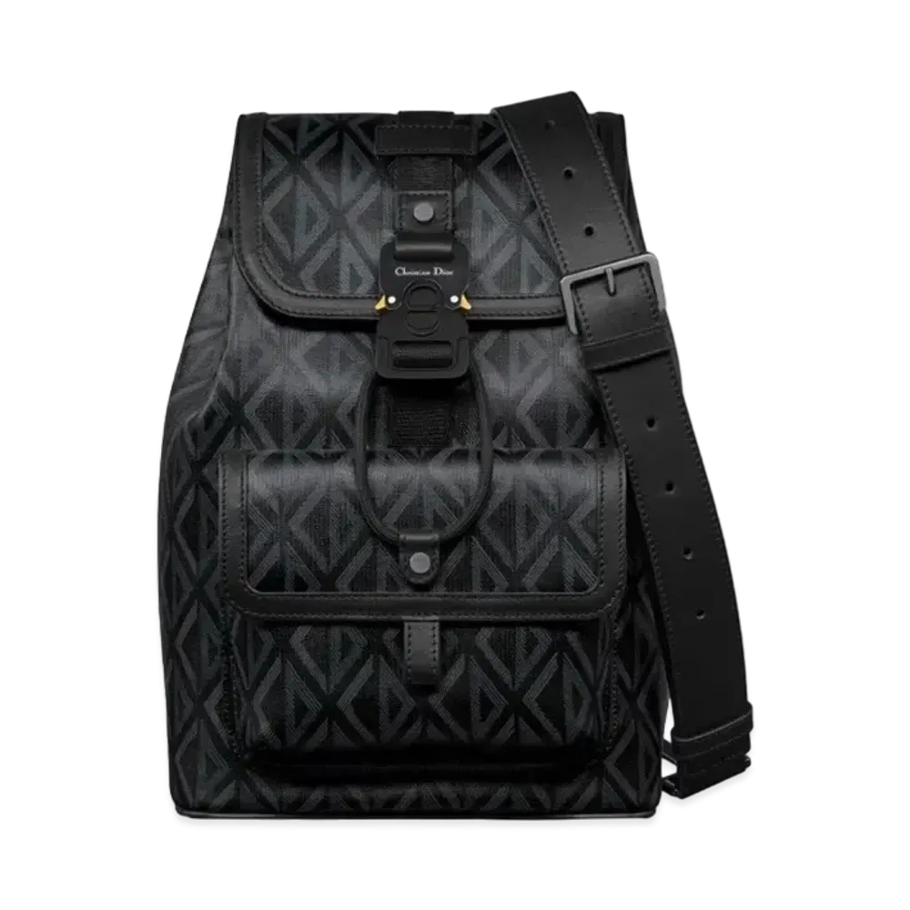 Dior Hit The Road Sling Bag CD Diamond Canvas "Black"