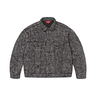 Supreme Fuck Stitch Denim Trucker Jacket "Black"