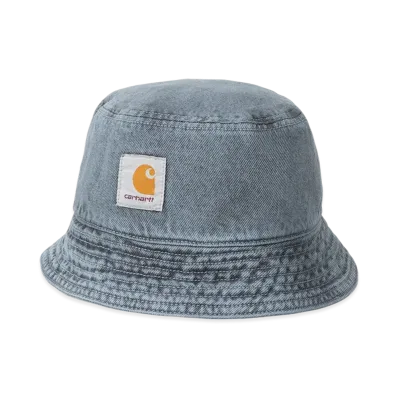 Carhartt WIP Tigan Bucket Hat "Black / Blue Fog (garment dyed)"