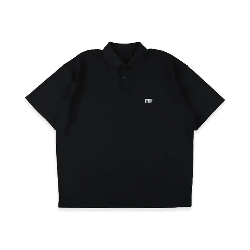 WIND AND SEA Polo Shirt Big Logo S/S Tee "Black"