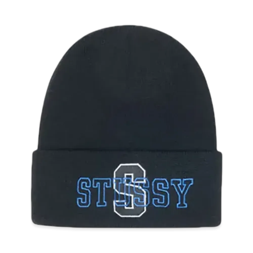 Stussy Cuff Beanie Varsity S "Black"