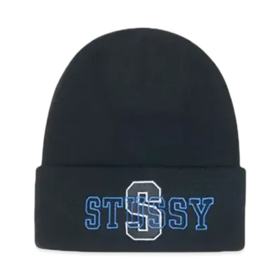 Stussy Cuff Beanie Varsity S "Black"