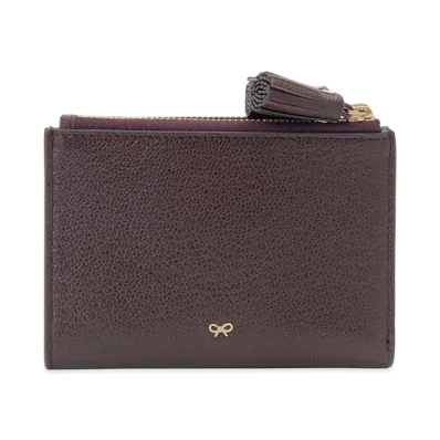 ANYA HINDMARCH Bifold Wallet "Claret Bordeaux"