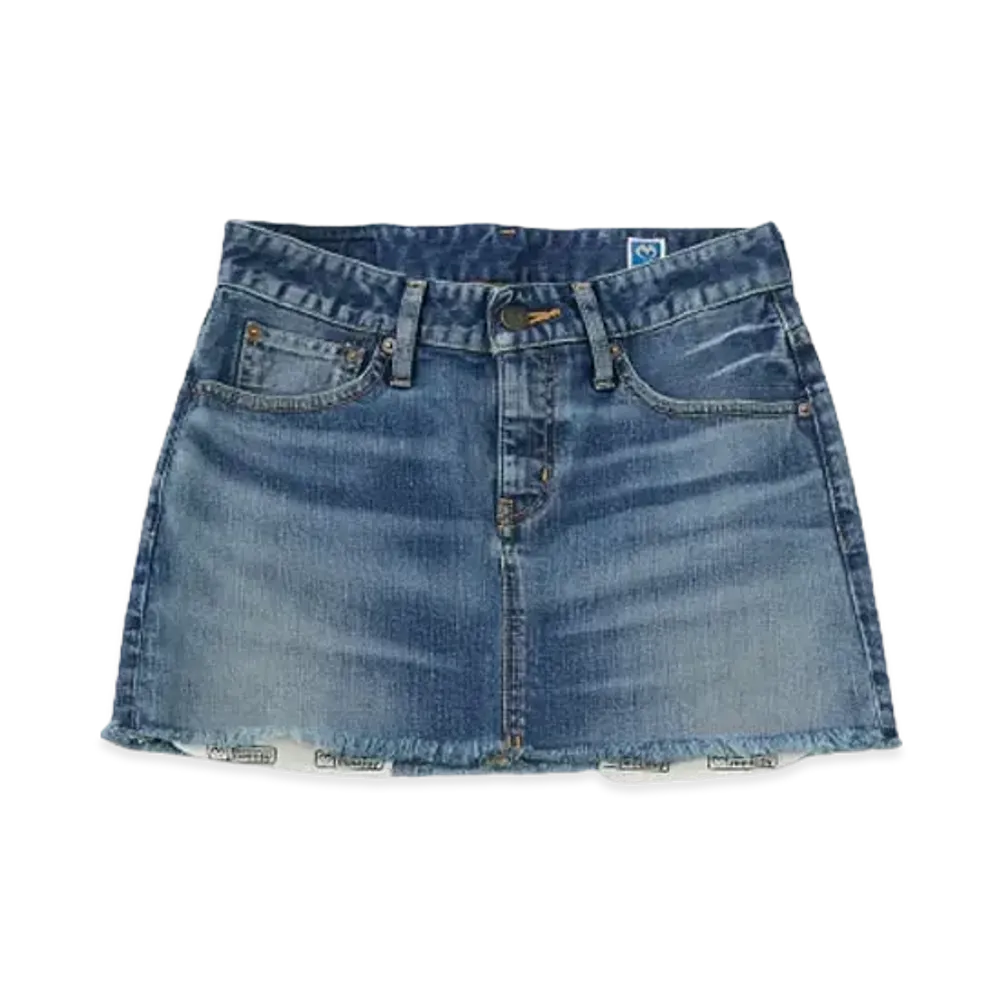 Black Eye Patch x MOUSSY Micro Mini Skirt "Blue"