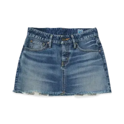 Black Eye Patch x MOUSSY Micro Mini Skirt "Blue"