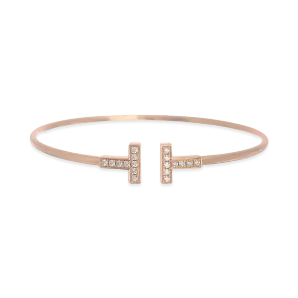 Tiffany & Co. T Wire Bracelet "Rose Gold"