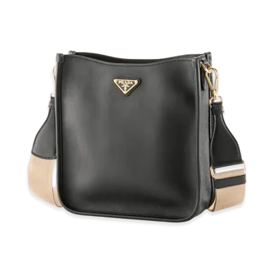 PRADA Soft Grain Mini Shoulder Bag "Black"