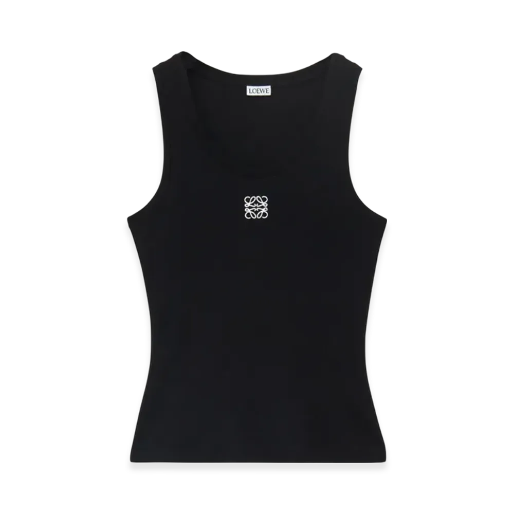 LOEWE Women's Anagram Tank Top in Cotton "Black"