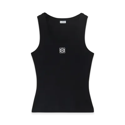 LOEWE Women's Anagram Tank Top in Cotton "Black"