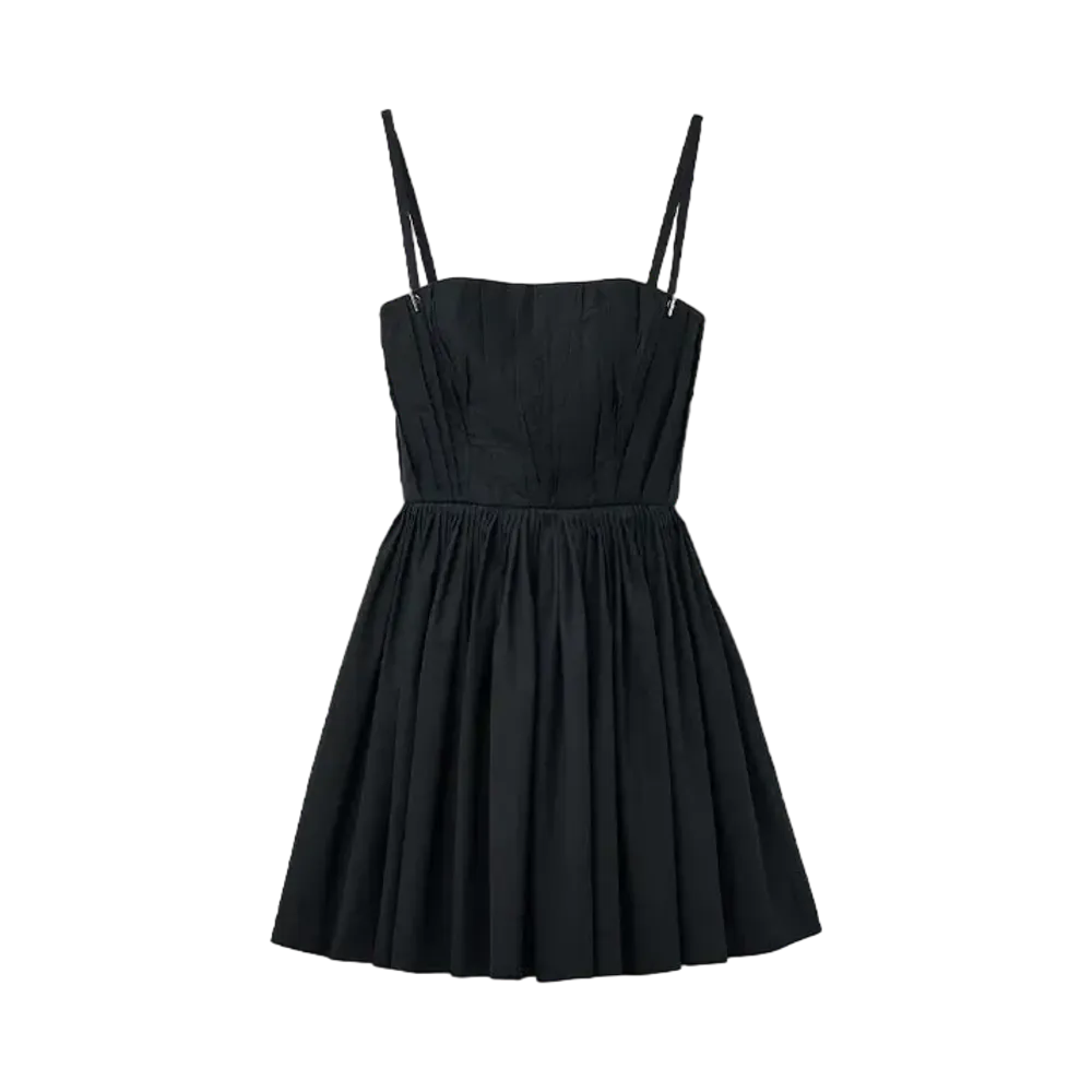 Alexander McQUEEN Gathered Mini Dress "Black"