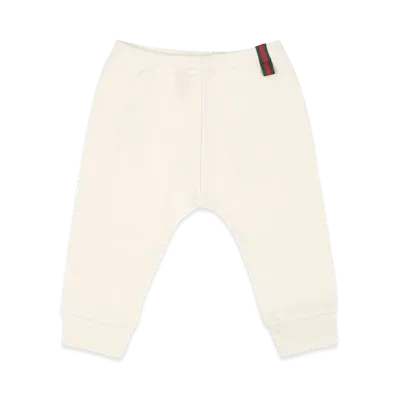 GUCCI Kids B Pants Flt Ctn Jrs W/Ribbon/ /Mix "White"