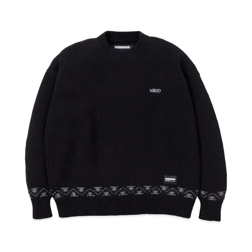 NEIGHBORHOOD Low Gauge Sweater "Black"