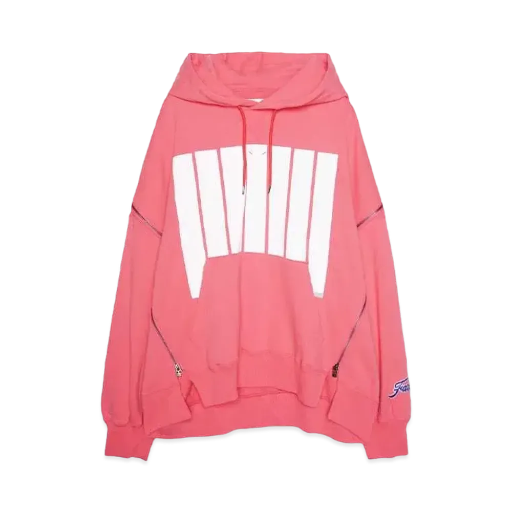 FACETASM 7 BARS ZIPPER HOODIE "PINK"