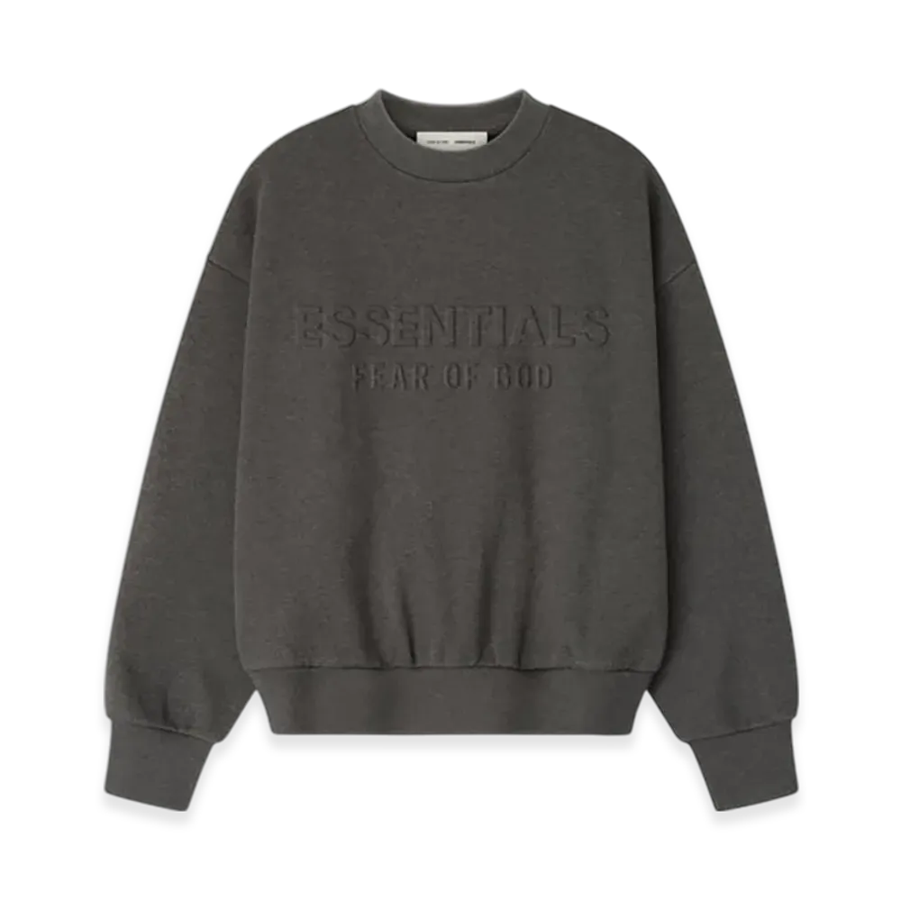 FEAR OF GOD ESSENTIALS Embossed Classic Crewneck Sweatshirt "Charcoal Heather"
