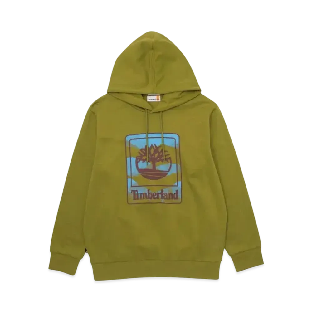 Timberland Men's Outdoor Graphic Brush Back Hooded "Guacamole"