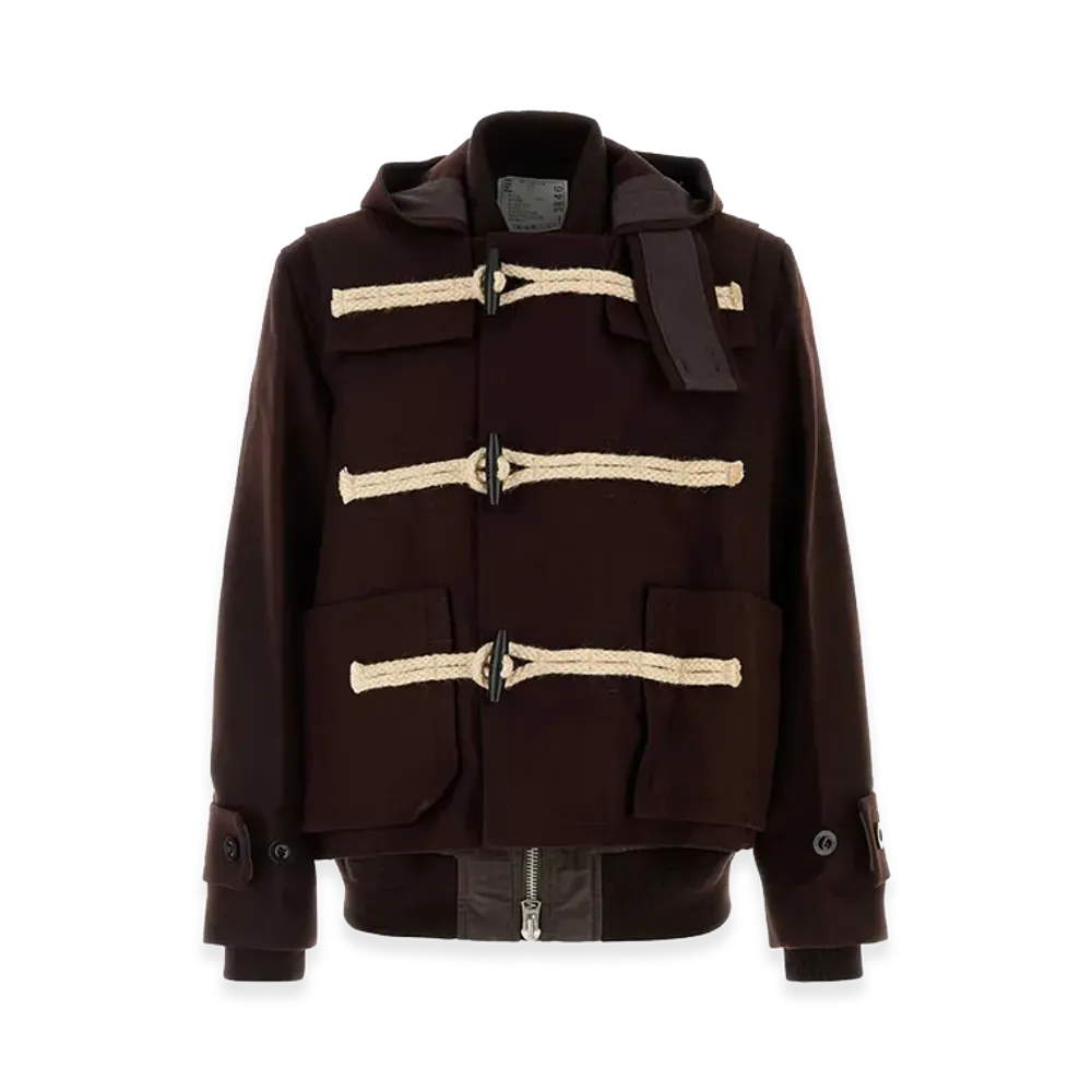 sacai Wool Montgomery Jacket "Brown"