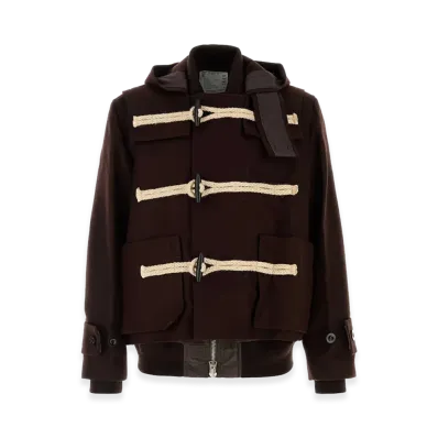 sacai Wool Montgomery Jacket "Brown"