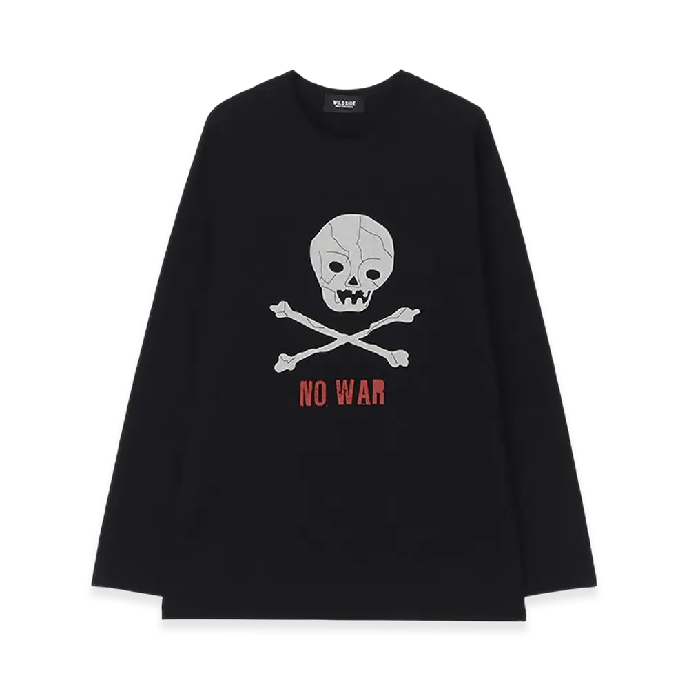 WILDSIDE YOHJI YAMAMOTO Skull Long Sleeve T-Shirt "Black"