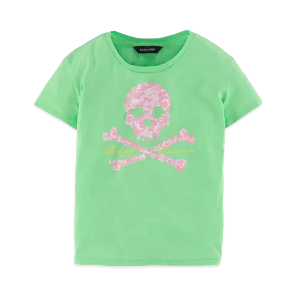 Polo Ralph Lauren Kids Solid Cotton Skull Top "Green" 