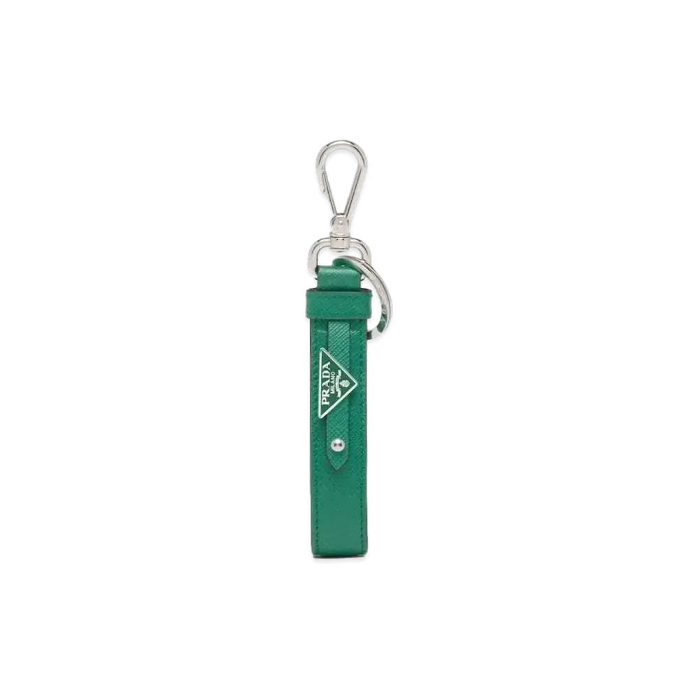 PRADA Saffiano Leather Key Ring "Green"