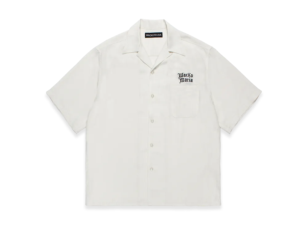 WACKO MARIA 50's Open Collar Shirt "White"