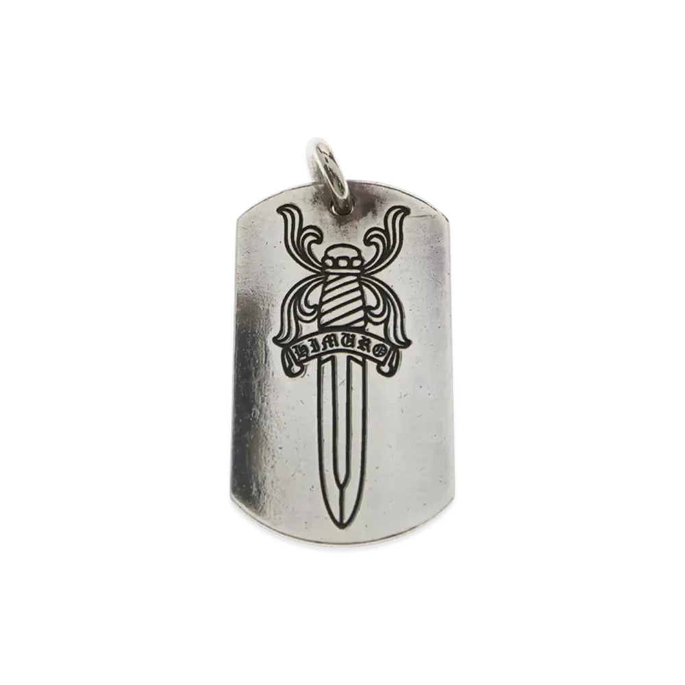 Chrome Hearts x Kyosuke Himuro Large Dagger Dog Tag "Silver"