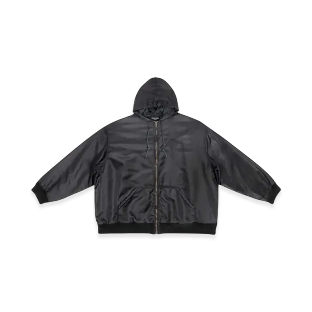 BALENCIAGA 3B Sports Icon Padded Zip-Up Hoodie "Black"