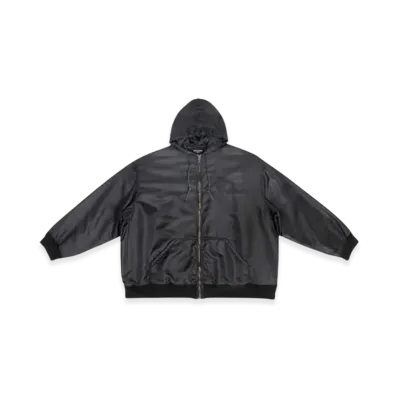 BALENCIAGA 3B Sports Icon Padded Zip-Up Hoodie "Black"