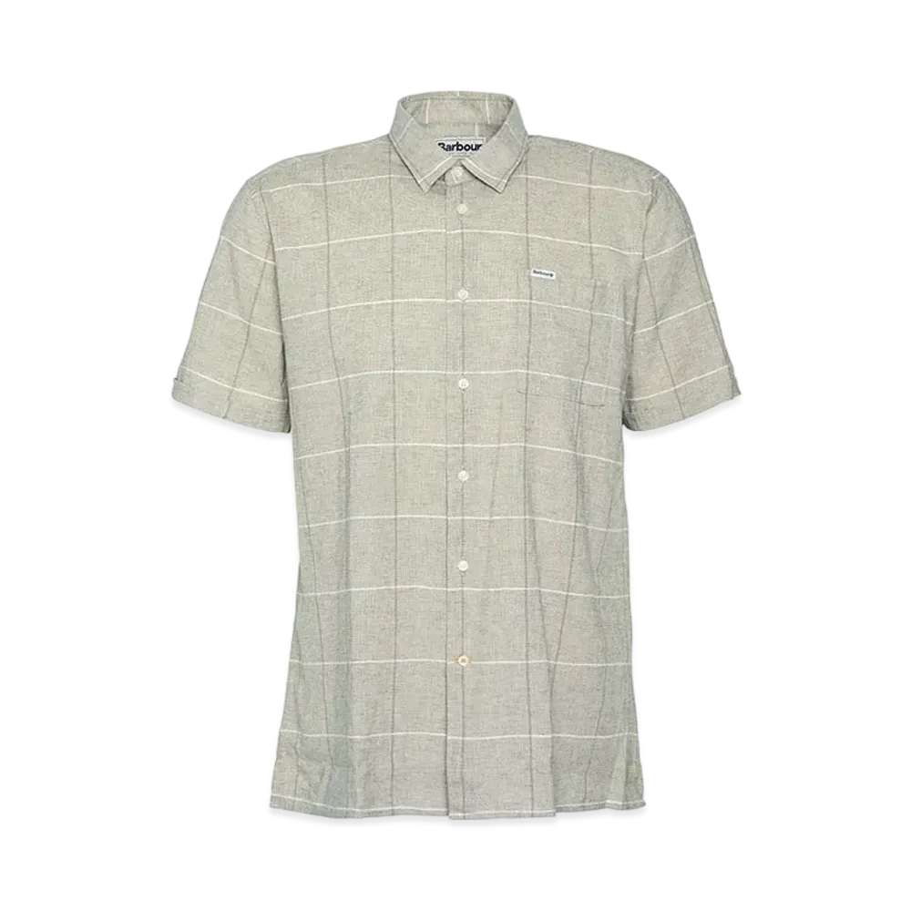 Barbour Swaledale Window Pen Short Sleeve Shirt (Regular Fit) "Olive"