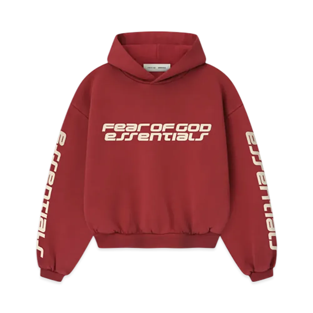 FEAR OF GOD ESSENTIALS Kids Classic Hoodie "Crimson"