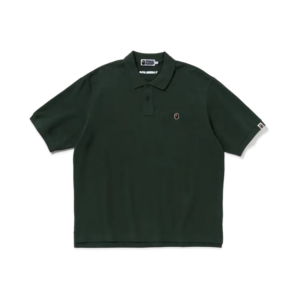 A BATHING APE One Point Relaxed Fit Polo Shirt "Green"
