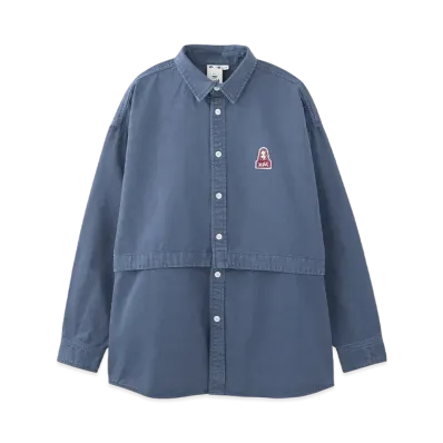 X-Girl Face L/S 2Way Shirt "Navy"