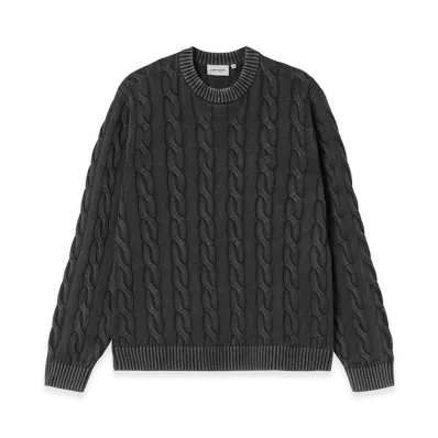 Carhartt WIP Carter Sweater "Black(Garment Dyed)"