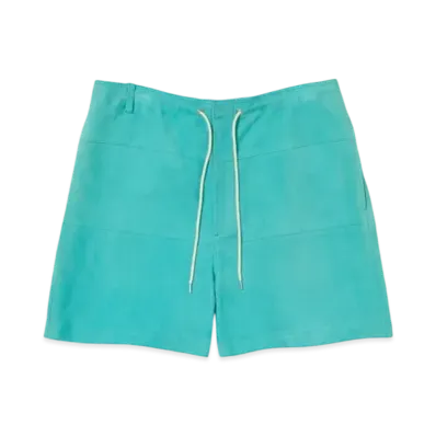 AURALEE Lamb Suede Shorts "Aqua Blue"