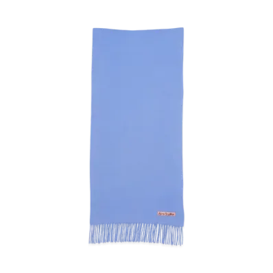 Acne Studios Fringed Wool Scarf - Narrow "Sweet Blue"