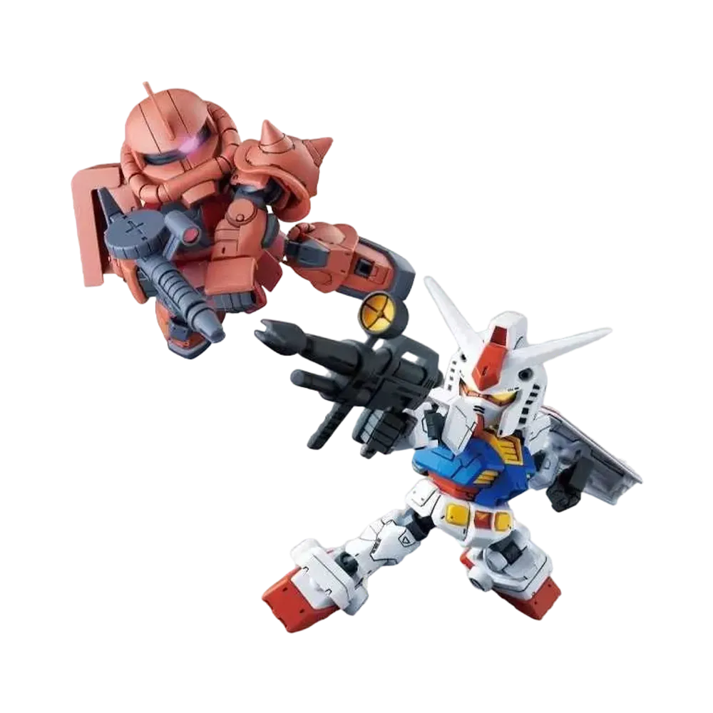 SD Gundam Cross Silhouette RX-78-2 Gundam & MS-06S Char Aznable's Zaku II