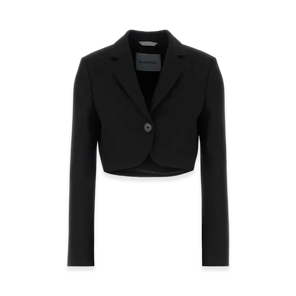 BALENCIAGA Women's Wool Blazer "Black"