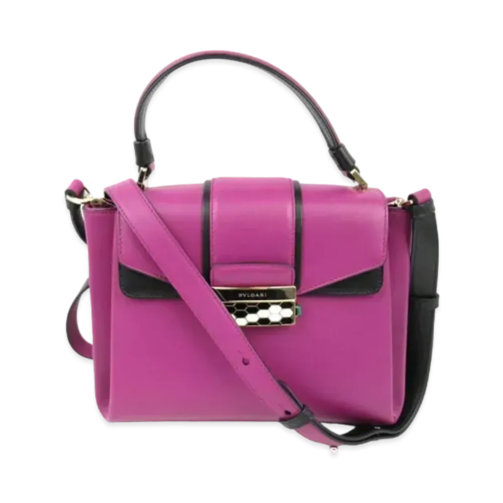 BVLGARI Serpenti Viper 2way Shoulder Bag "Purple"