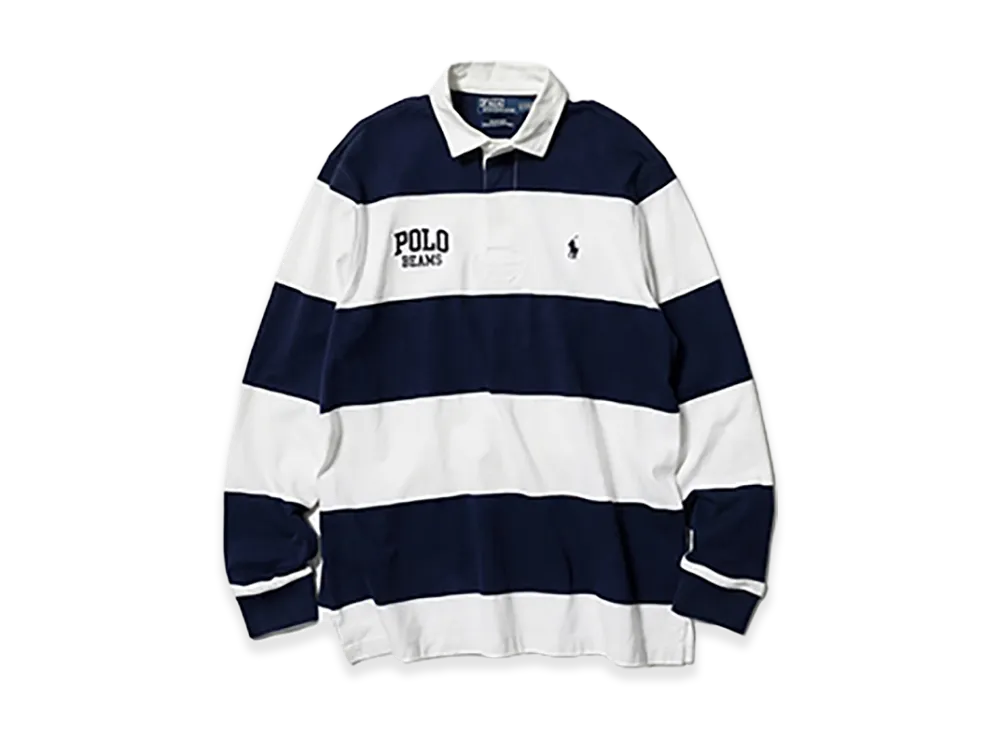 BEAMS x Polo Ralph LS Rugby Shirt "White"