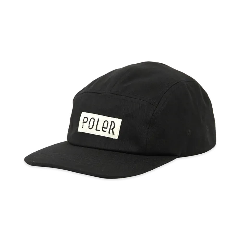 POLeR Furry Font Cotton 5Panel Cap "Black"