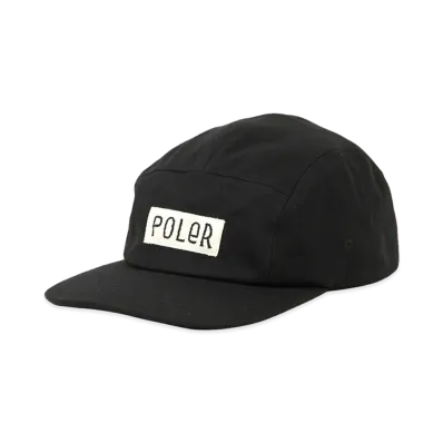 POLeR Furry Font Cotton 5Panel Cap "Black"